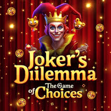 Joker's Dilemma app interface showing game modes including Race of Jokers, Ready Steady Bang, and Random Selection on a theatrical stage background